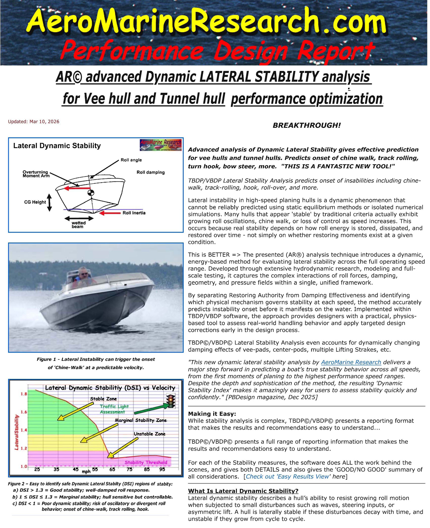 Dynamic Lateral Stability - AeroMarine Resesarch
